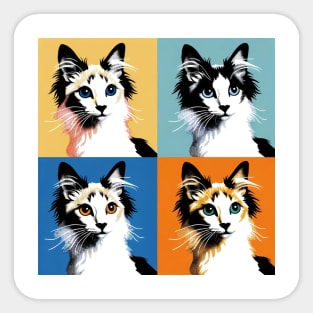 Japanese Bobtail Pop Art - Cat Lover Gift Sticker